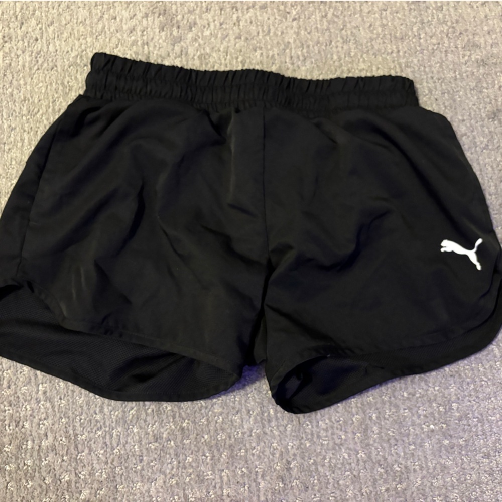 Puma Kids Black Athletic Shorts